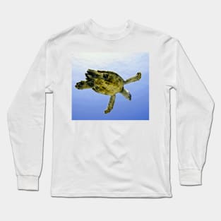 Caribbean Hawksbill Sea Turtle at Play Long Sleeve T-Shirt